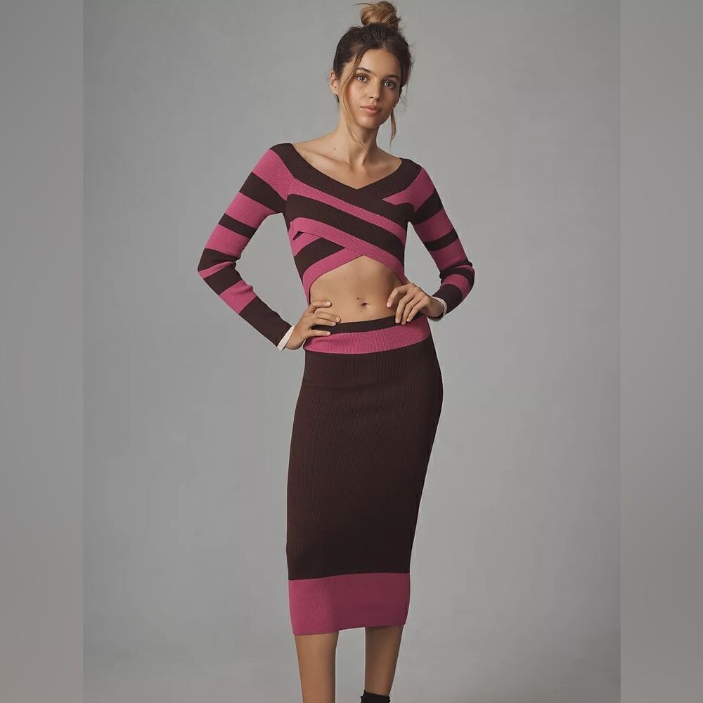 Anthropologie Le Superbe Fall In Rib Midi Dress NWT - Picture 4 of 10
